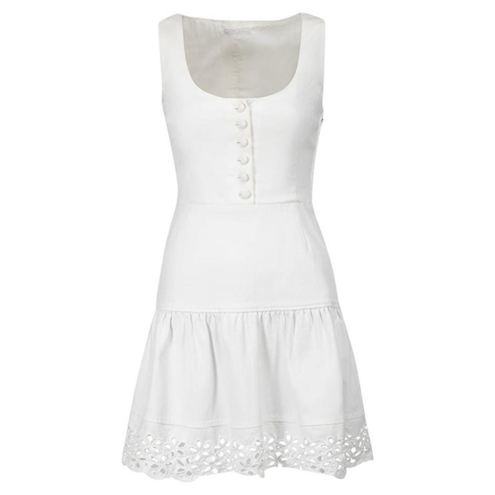 Prada Elegant White Sleeveless Dress
